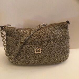 Eric Javits New York Tan Woven Raffia Handbag Tote Bag Beautiful